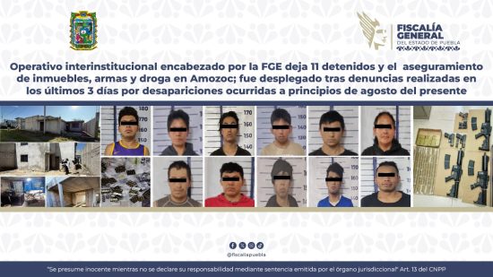 11 detenidos en amozoc puebla tras operativo fge policia estatal