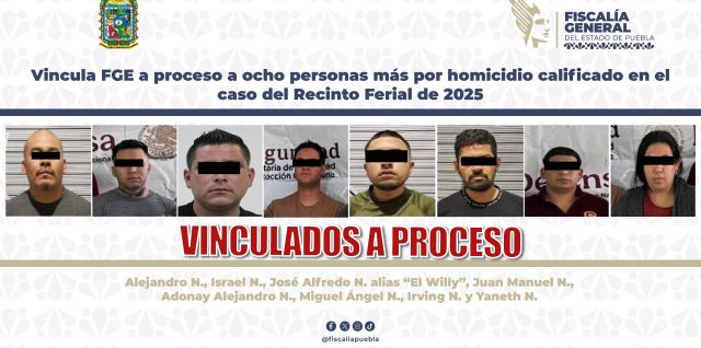 8 personas feria puebla fge detenidos prision