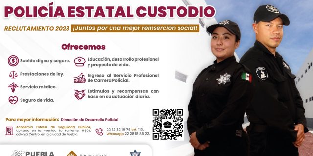 Convocatoria Policia Custodio ss puebla
