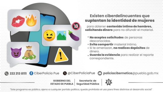 Emite Policia Cibernetica medidas preventivas ante sextorsion