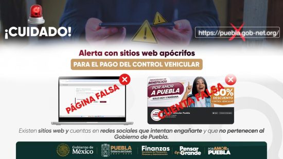 ¡Cuidado! Detectan páginas falsas para pago de Control Vehicular en Puebla; Finanzas alerta por fraudes 1 Finanzas 0502 falsa pagina pago cpontrol vehicular