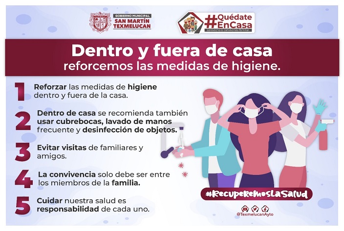 GOBIERNO DE TEXMELUCAN RECOMIENDA APLICAR MEDIDAS DE HIGIENE DENTRO Y FUERA DE CASA 2