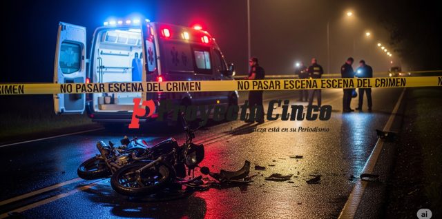 Gemini ambulancia escena crimen motocicleta carretera policia