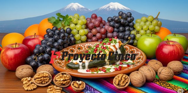 Gemini nuez manzana uva chile en nogada valle de texmelucan