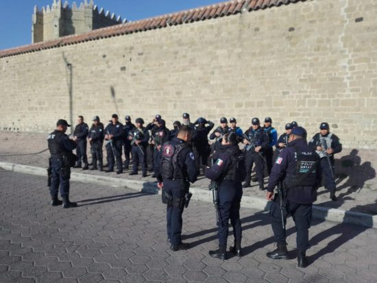 Policia Estatal elementos carnaval huejotzingo