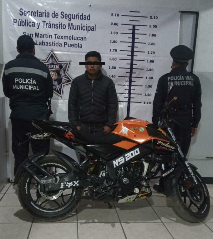 SEGURIDAD PUBLICA DE TEXMELUCAN LOGRA LA DETENCION DE PRESUNTO RESPONSABLE DE ROBO DE MOTOCICLETA 1