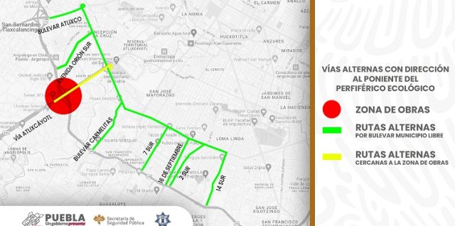 VIAS ALTERNAS OBRA ATLIXCAYOT