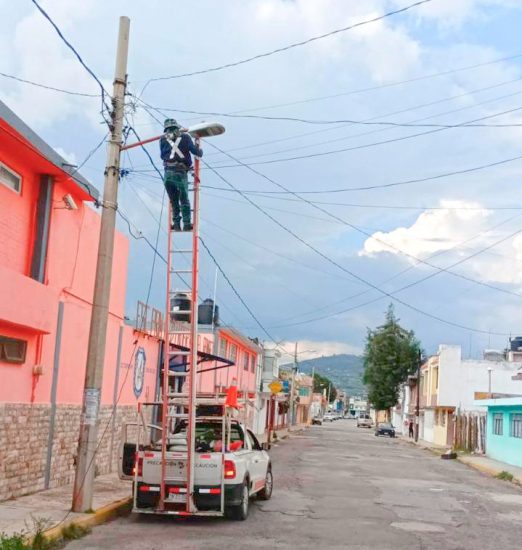 alumbrado publico calles san martin texmelucan