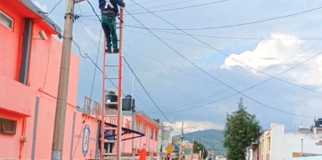 alumbrado publico calles san martin texmelucan