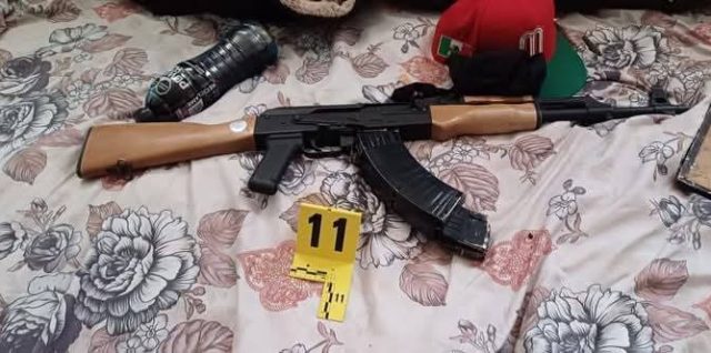 armamento asegurado en Tlaloc Tlalancaleca