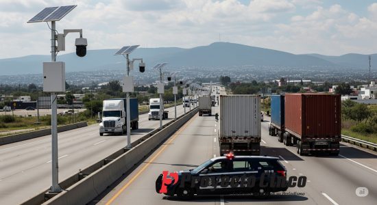 autopista mexico puebla ilutrracion de la colocacion de video camaras de vigilancia
