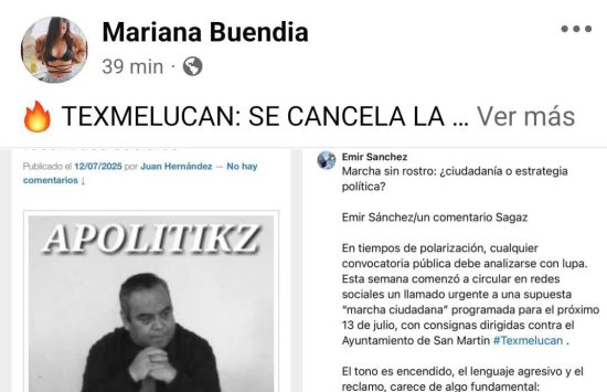 El organizador de la manifestación una cuenta falsa, que no tiene el valor de dar su rostro de saber de su reputación.