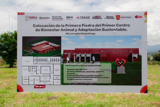 Se llevó a cabo el evento de la primera piedra del Primer Centro Microrregional de Bienestar Animal y Adaptación Sustentable en Huejotzingo