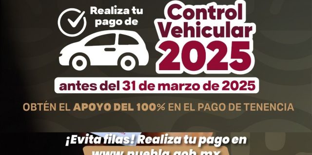 control vehicular puebla 2025