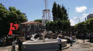 desplome de tanque elevado de agua temaxcalac