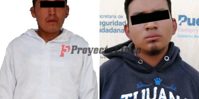 detenidos Puebla ladrones transporte policia wm
