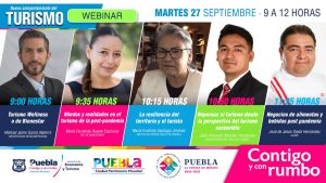 Puebla se suma se suma con un clico de webinars a la celebración oficial de la Organización Mundial del Turismo (OMT) que será organizada por Indonesia