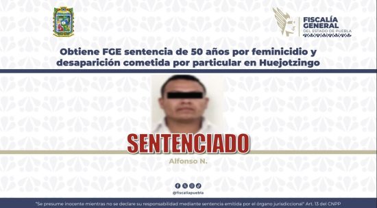 Dictan 50 años de prisión a feminicida de ciudadana ucraniana en Huejotzingo 1 feminicidio ucraniana huejotzingo fge setencia