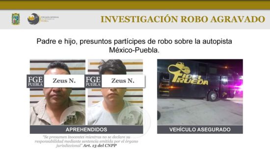 fidel rueda zeus huejotzingo aprehendidos