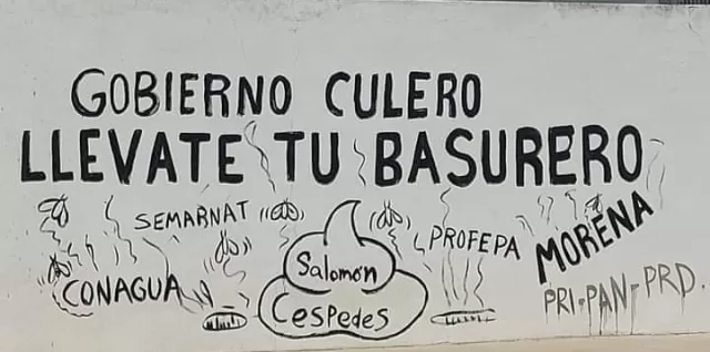 grafiti relleno sanitario cholula calpan pobladores