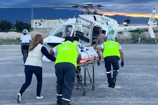 helicoptero SUMA hospital integral san martin texmelucan