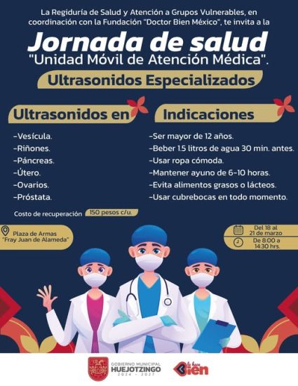 jornada de salud marzo 2025 huejotzingo