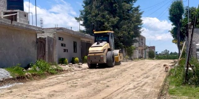 maquinaria bonienro estatal san martin texmelucan obra comunitaria