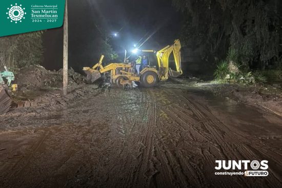 maquinaria tlanalapan desbordamiento rio texmelucan