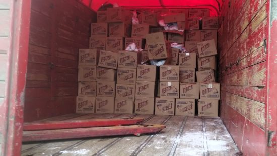 Recuperación de mercancía robada en la carretera federal México-Puebla gracias a un  operativo de las fuerzas de seguridad en San Martín Texmelucan