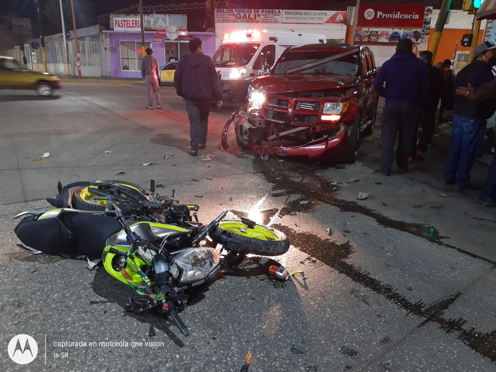 motocicleta accidente texmelucan camioneta choque