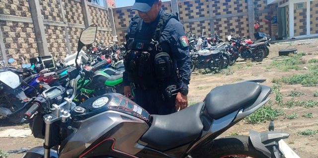 motocicleta recueprada huejotzingo policia