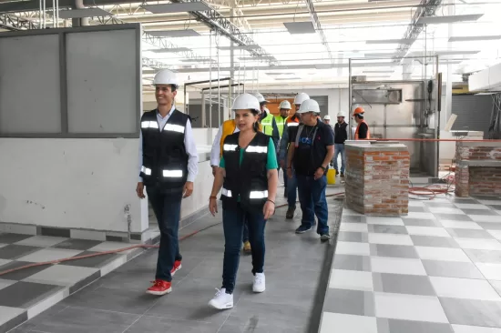 norma layon supervisa obra mercado domingo arenas texmelucan