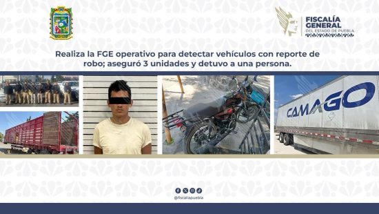 ocra operativo puebla vehiculos asegurados fge