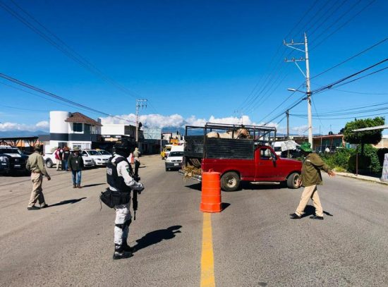 Un operativo conjunto realizado en los límites de los municipios de San Martín Texmelucan, Puebla, y Tepetitla, Tlaxcala