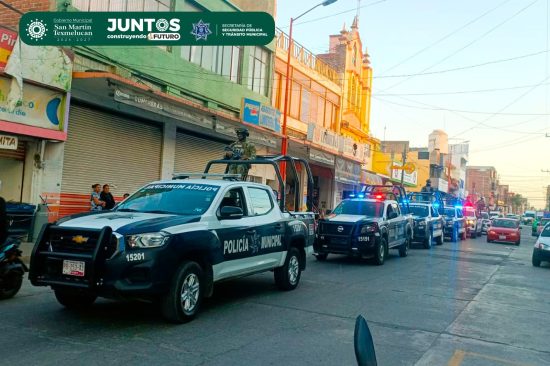 Gobierno de San Martín Texmelucan continúa trabajando en pro de la seguridad con acciones coordinadas y recorridos de vigilancia 1 operativo seguridad calles san martin texmelucan marina policia patrullas