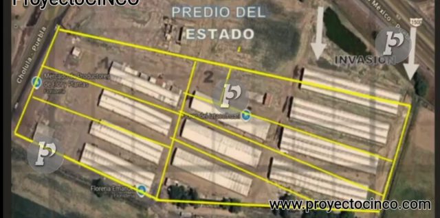 poligono Mercado de las Flores Xalmimilulco Huejotzingo invasion terreno gobierno estatal puebla