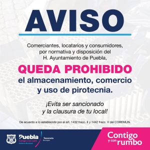 recomendaciones pirotecnia puebla ayuntamiento